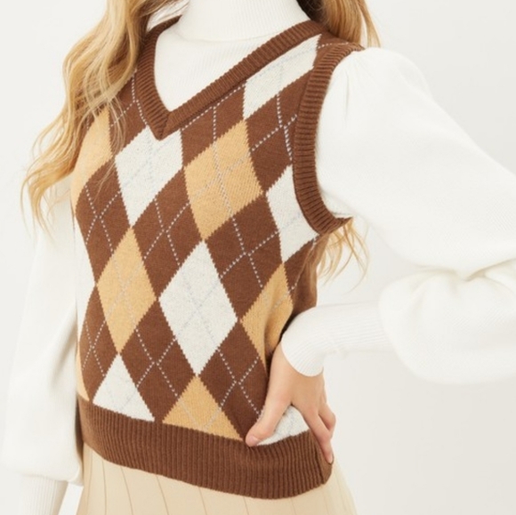 Argyle Pattern Sweater Vest - Picture 3 of 16